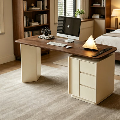 Bureau moderne en bois massif minimaliste