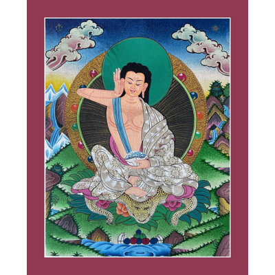 Milarepa Thangka Painting (Brocadeless Thangka)