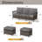 Patio Three-seat Sofa And Ottomans With Cushions
