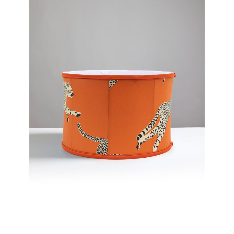Leaping Cheetah Drum Lamp Shade, Clementine