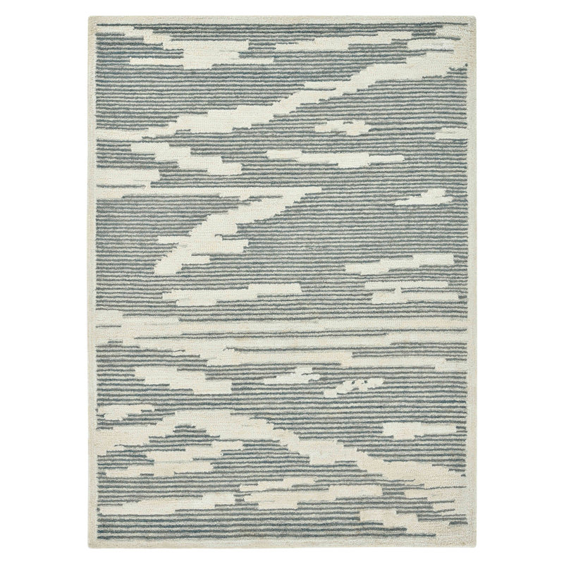 Chic Wool Floral Indoor Rug, Rectangle 9' x 13'