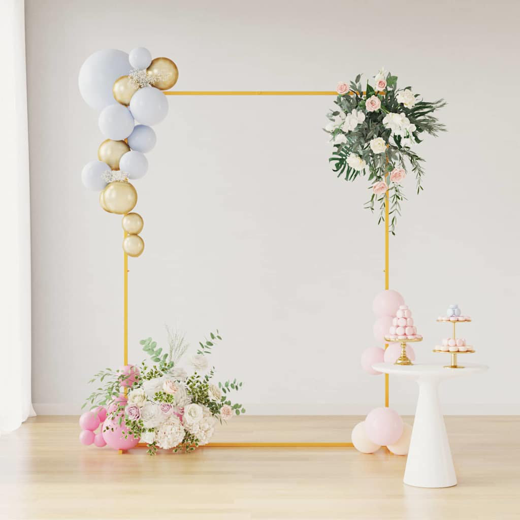 150cm W x 49.5cm D Steel Arbour in Gold