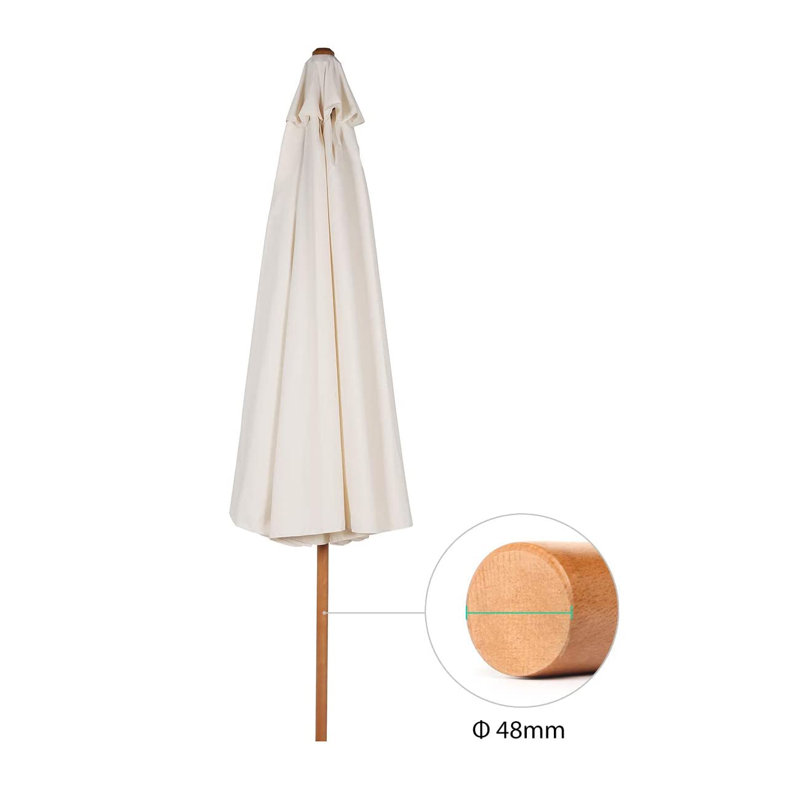 Mckinley 300cm Beach Parasol, Cream