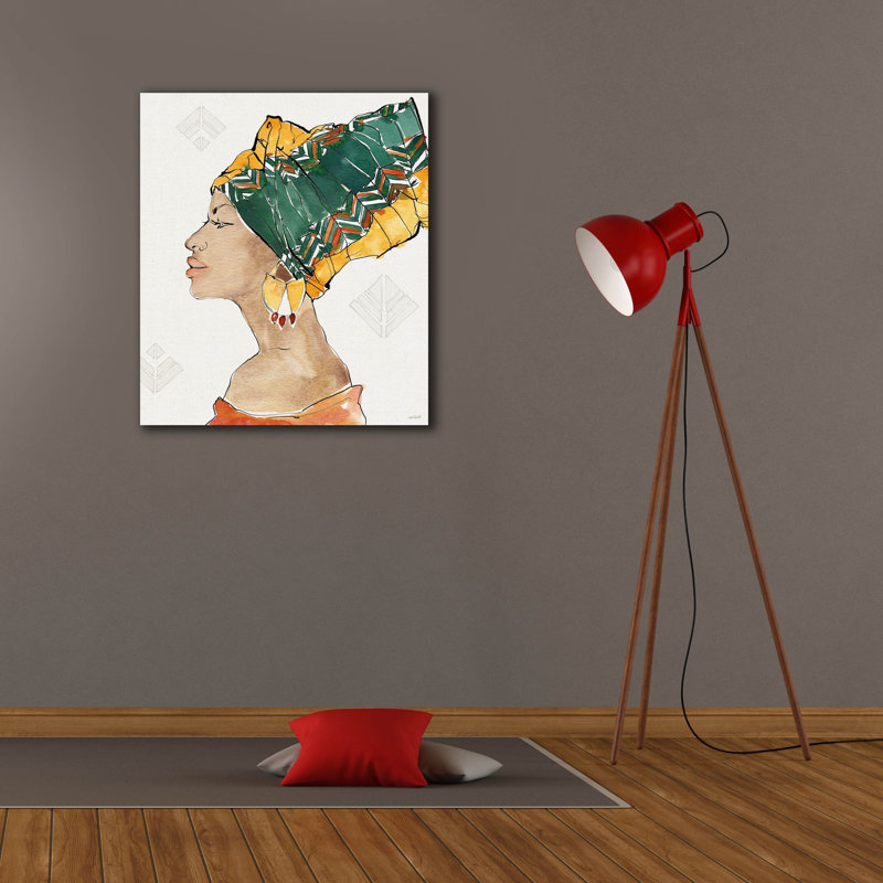 «African Flair 7» par Anne Tavoletti, art mural sur toile, H 30 po x l 26 po x P 1,5 po