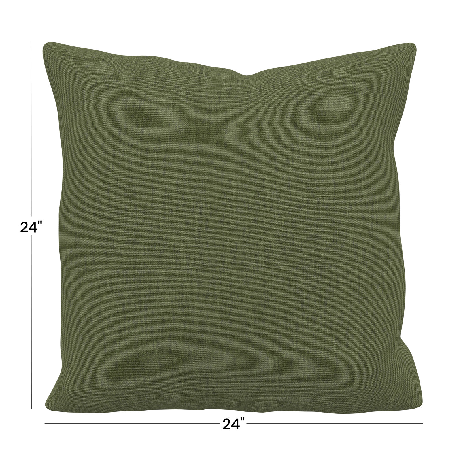 Sunbrella® Throw Pillow, Square 24", Sunbrella Canvas Fern