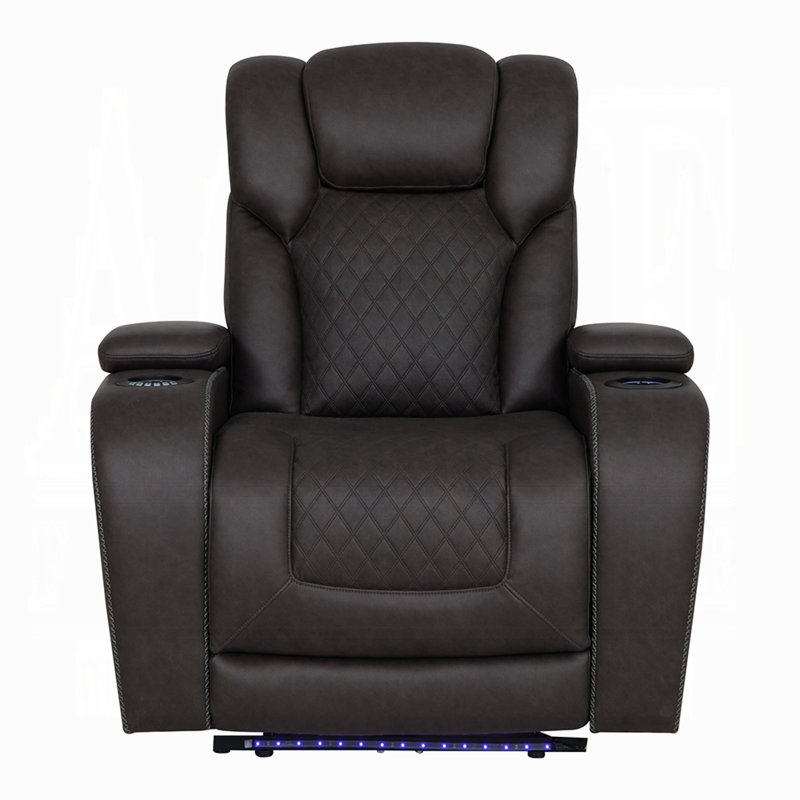 Fauteuil inclinable électrique Wendell avec rangement, USB et DEL