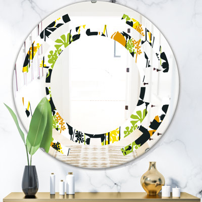 Miroir mural Space Summer Meadow Silhouettes