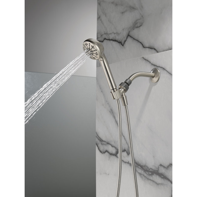 4-Spray Handheld Shower Head, Shower Head with Hose 2.5 GPM, Spotshield Brushed Nickel