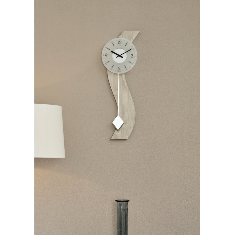Wood Wall Clock, Pearl Beige