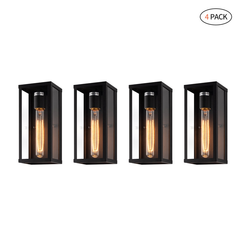 Brystol 10" Classic Outdoor Wall Sconce 1 Light in Matte Black