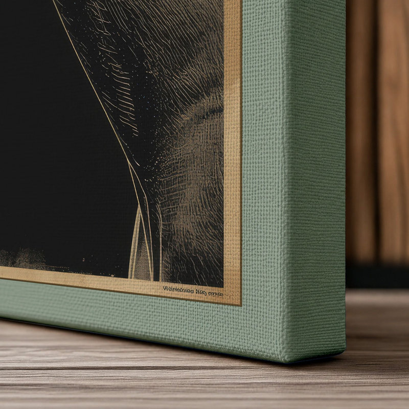 Dignified Horse Realism - Wrapped Canvas, 30x20 - 76.2 x 50.8 cm, Sage Border