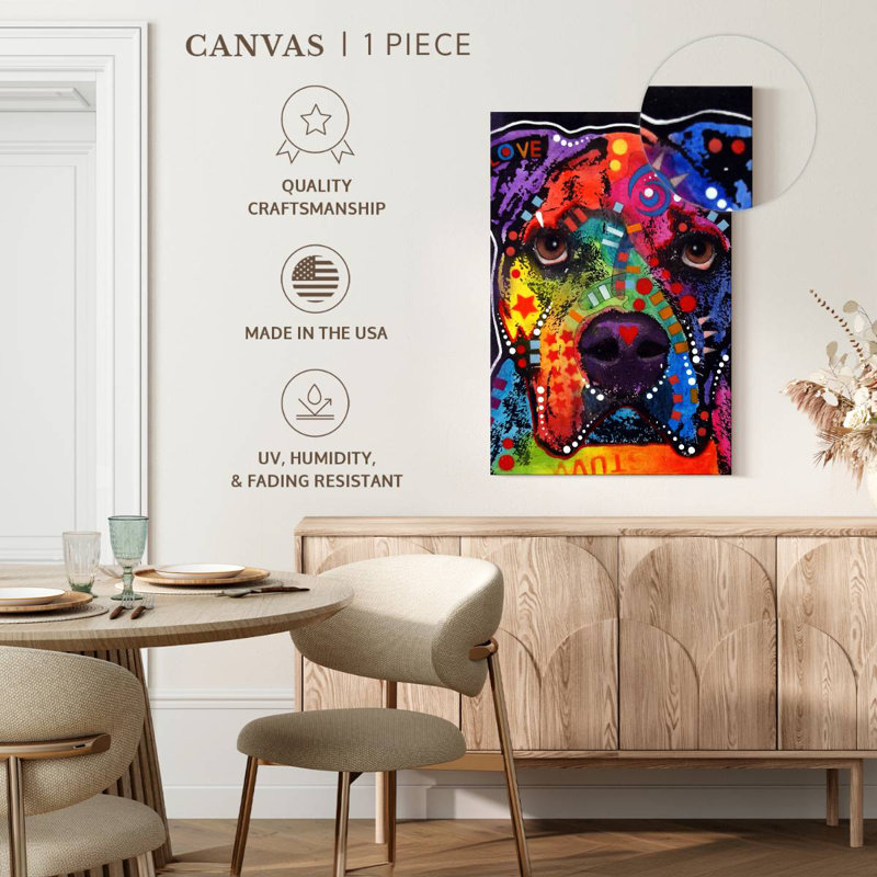 Brampt Love American Bulldog, 36" H x 24" W