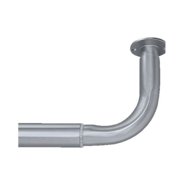 Mild Steel Adjustable Single Curtain Pole, 130cm, Brass