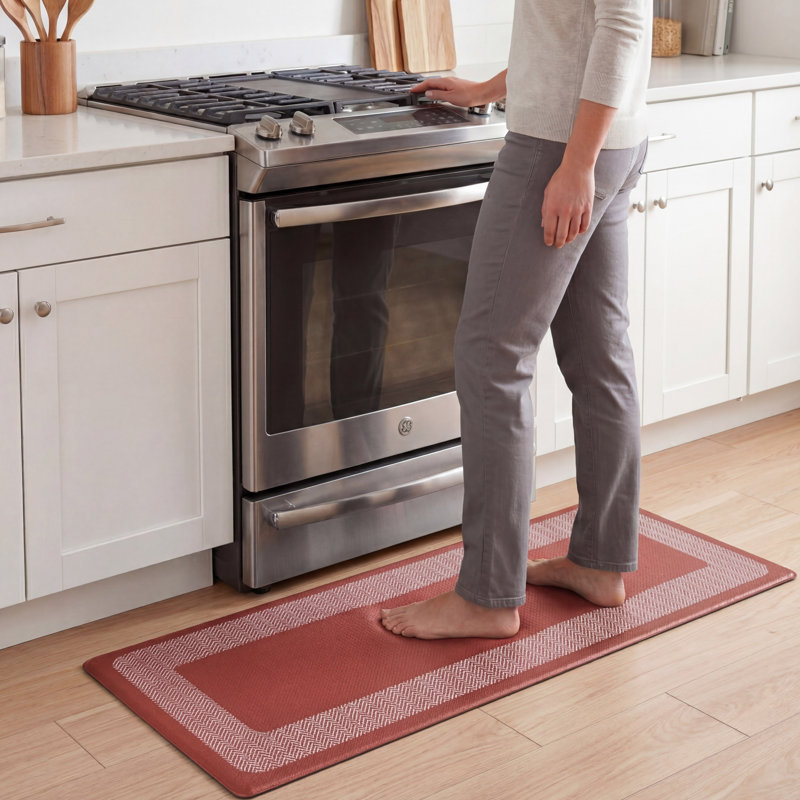 Tapis de cuisine Chef Gear Hettie, L 48 po x H 18 po, Rouge