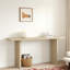 Console moderne avec structure de forme géométrique et grain de bois-1150229601