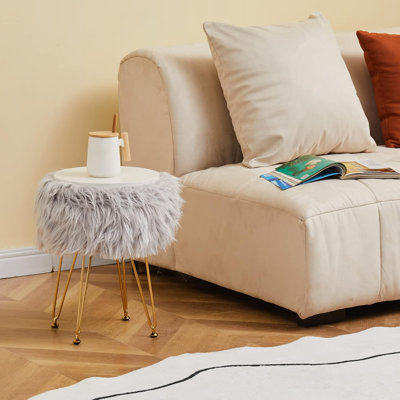 Velvet Ottoman