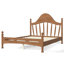 Lit plateforme pleine grandeur avec tête de lit chic, structure de lit en bois massif avec support à lattes, aucun sommier tapissier requis et conception basse à terre. Brun antique-130175712-130175714
