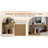 65-Inch Solid Wood Veneer Console Table, Long Farmhouse Entryway Sofa Table For Living Room, Hallway, Behind Couch, Apartment-397937603