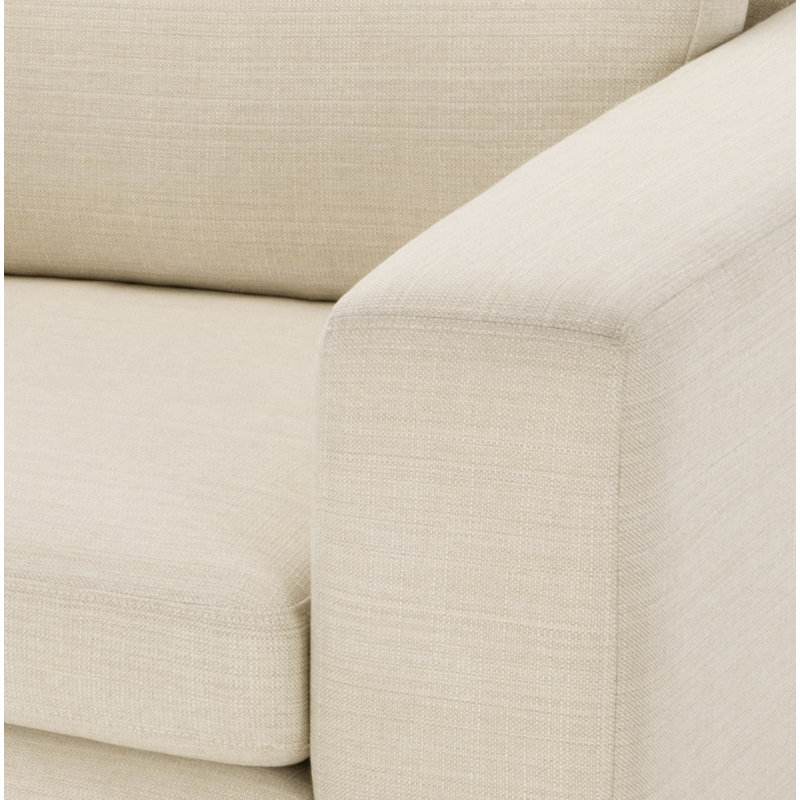 Fauteuil Benedict, Tissu performance natté crème