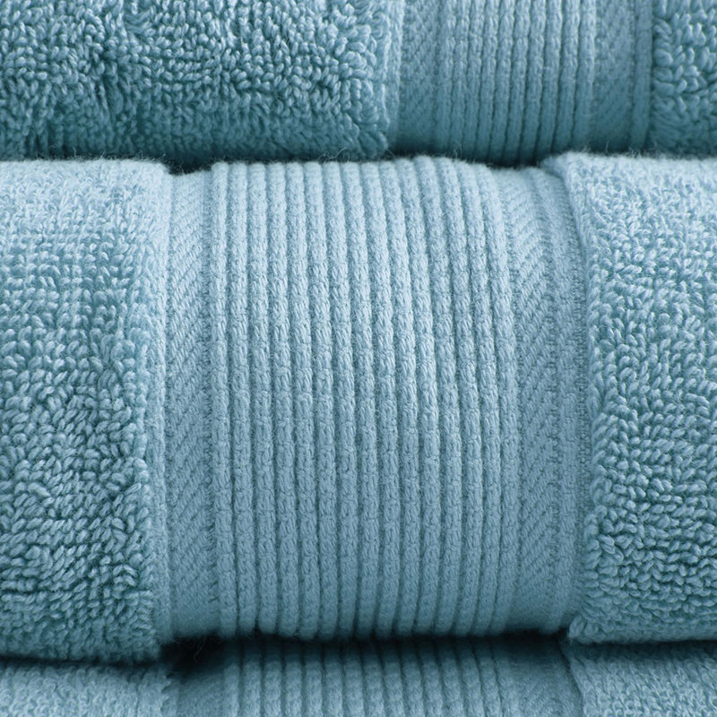 100% Cotton 8 Piece Antimicrobial Towel Set, Aqua