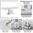 70.08" Faux Marble Dining Table With Stainless Steel Base-476719118-476719113