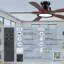 Ventilateur de plafond encastré à profil bas 52 "avec lumière annulaire RVB-1253943839
