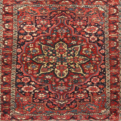 Tapis traditionnel rouge / noir