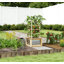 Boîte à fleurs surélevée galvanisée et lit de jardin surélevé en bois avec treillis pour patio et jardin