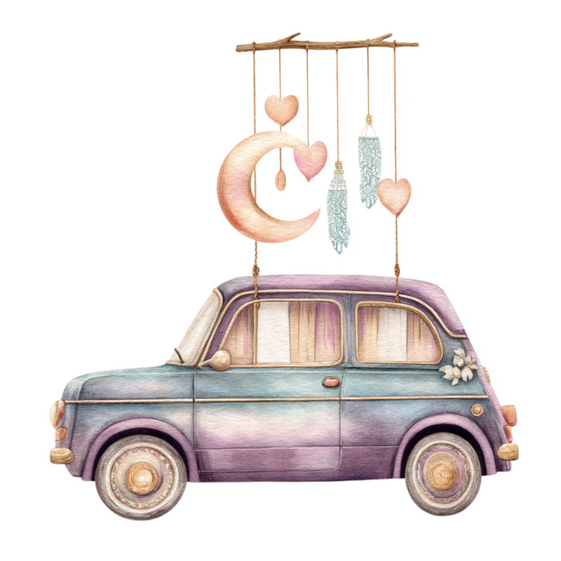 Illustration de voiture rétro, Double