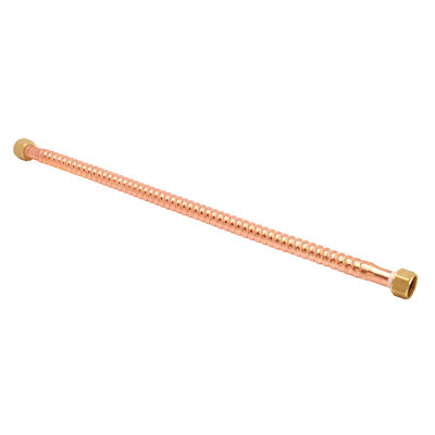 Prime-Line Water Heater Supply Line, 3/4 in. x 24 in., Copper (Single Pack)