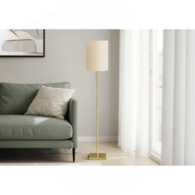 Lighting, Brass Metal, Ivory / Cream Shade, Contemporary
