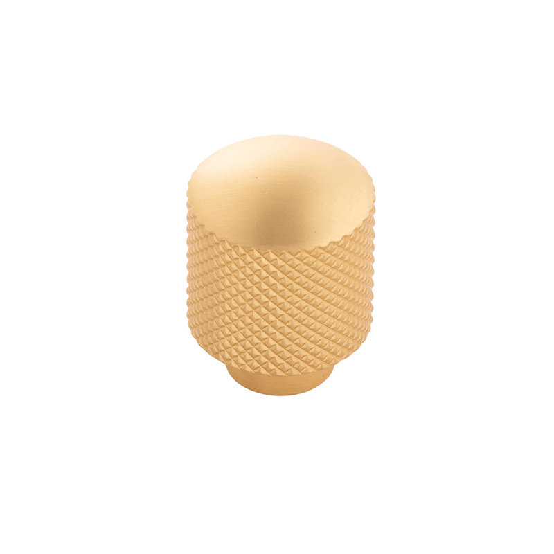 Verge Cylindrical Knob, Satin Brass