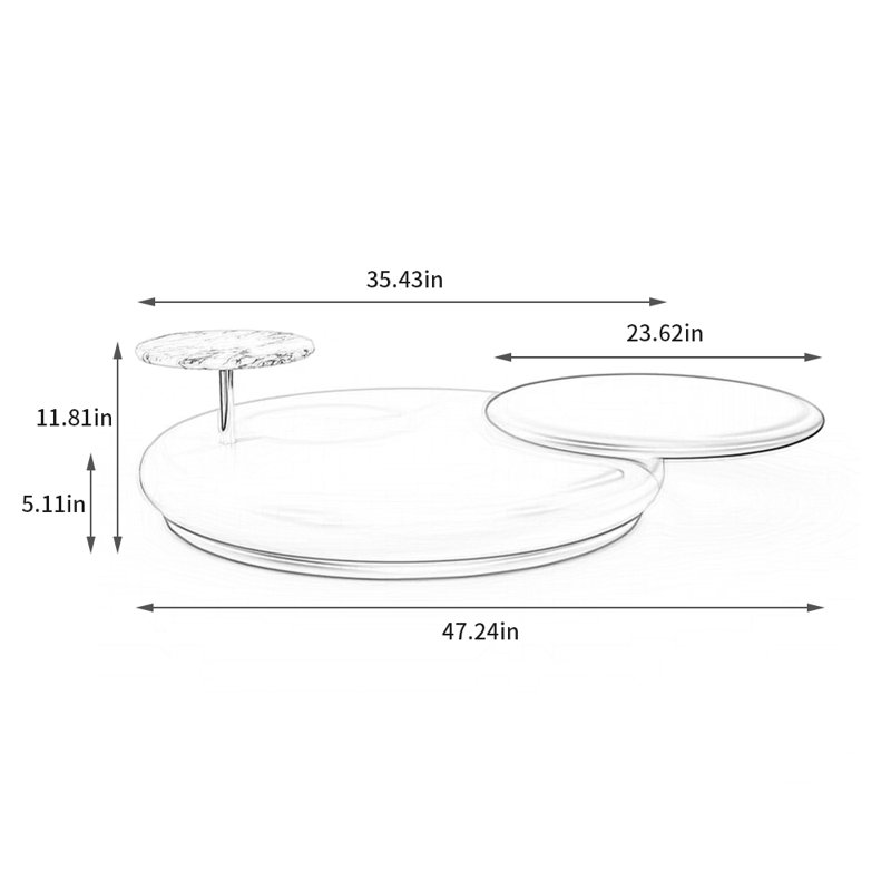 Table basse créative crème et vent léger