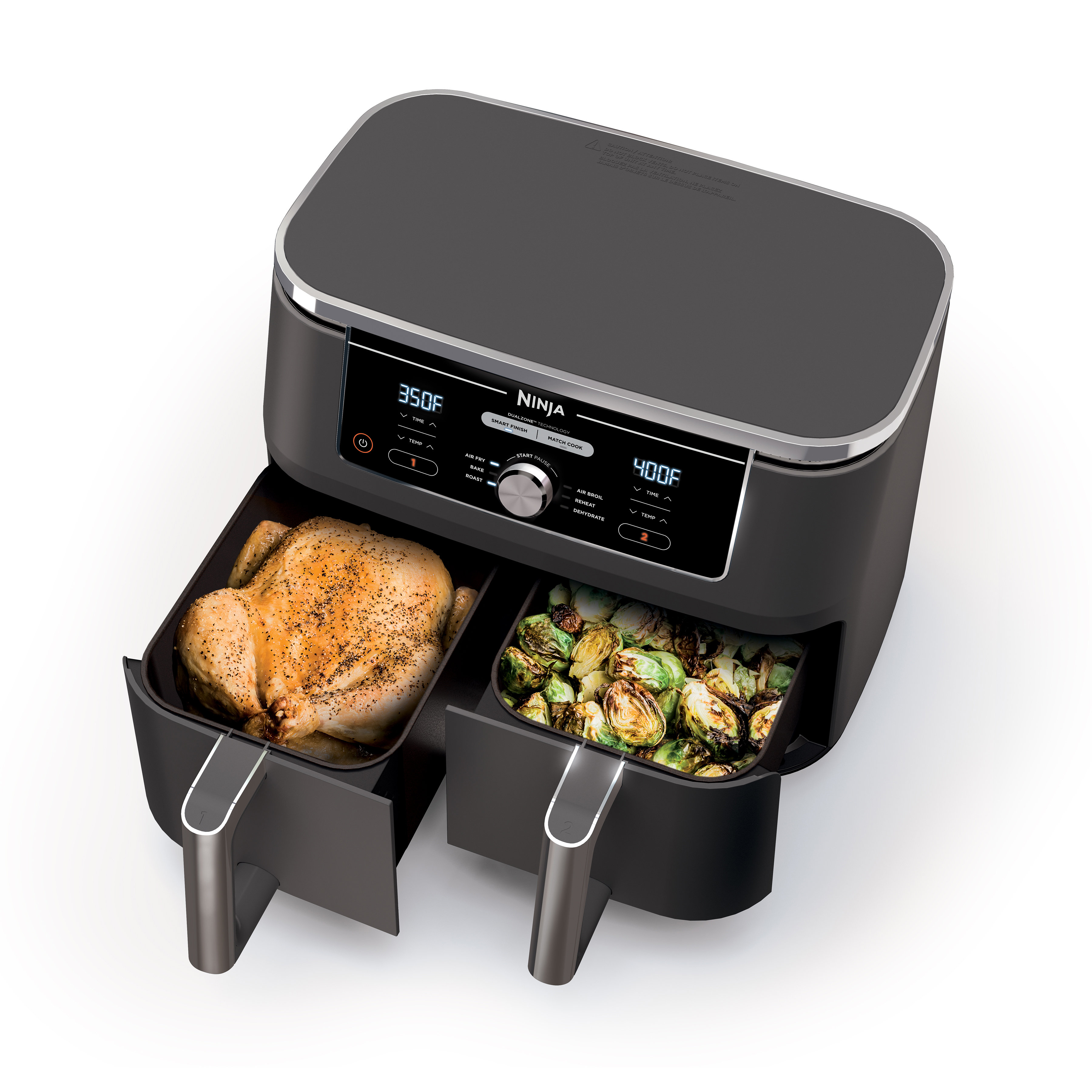 T-Fal Easy Fry & Grill XL 2-in-1 Air Fryer Combo, 4.4 Quart