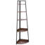 Étagère de coin haute à 5 niveaux pour exposer et ranger divers objets - Étagères résistantes pour livres, plantes, petite structure stable avec sangles de maintien