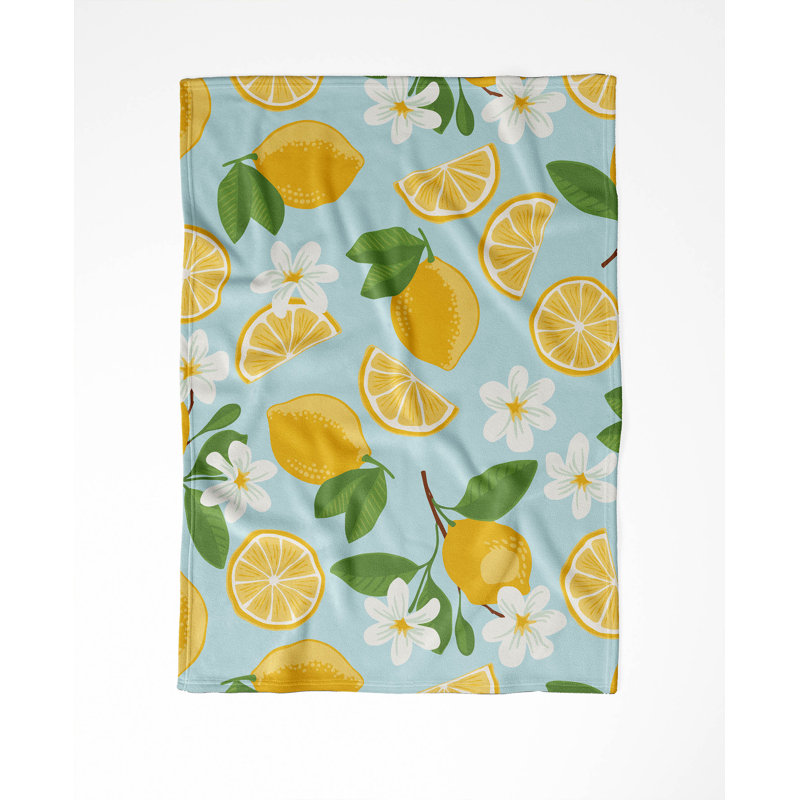 Couverture en velours de polaire Lemmie, L 60 po x l 50 po, Bleu