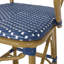 Ensemble de 2 tabourets de bar d'extérieur en osier et aluminium 29,5 po, bleu marine, imprimé bambou