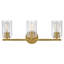 3-Light Bath Vanity Fixture with Clear Ribbed Glass-1208007041