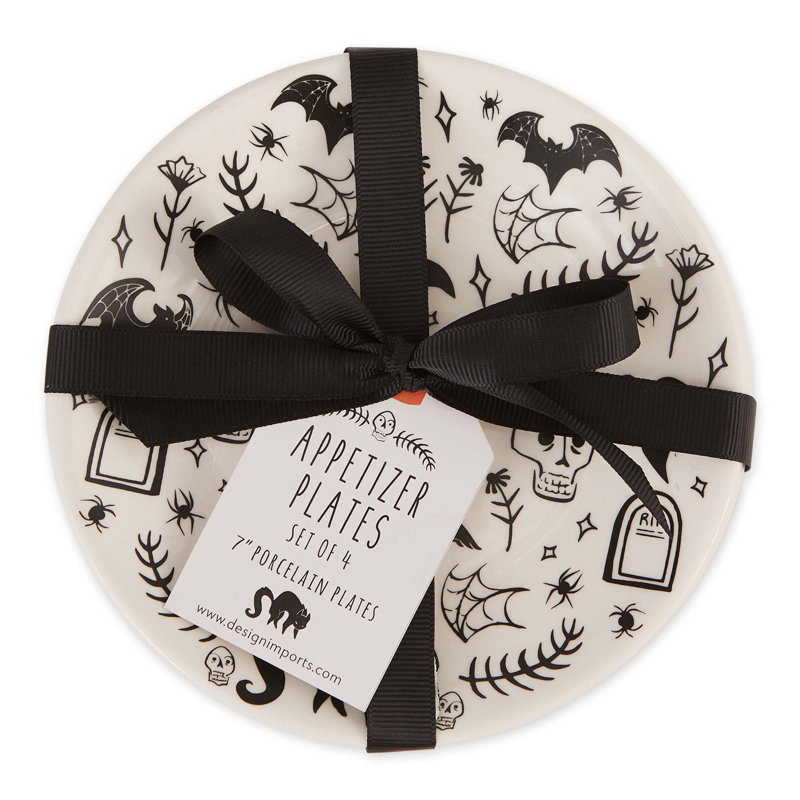 Ensemble de 4 assiettes Black Magic