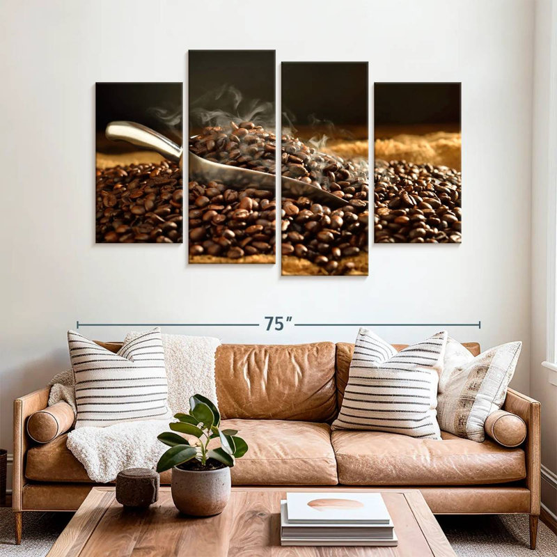 Grains de café torréfiés Yarlin, H 42 po x l 68 po