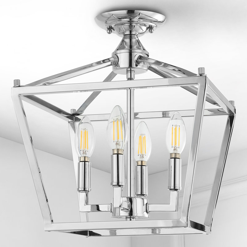 Plafonnier encastré 4 lumières Hubbardton, Chrome