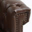 Canapé modulaire réversible en L Chesterfield avec accoudoirs roulés, têtes de clou et capitonnage-652140374