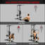 Station de câble Lat Down Machine avec repose-pieds rabattable, noir