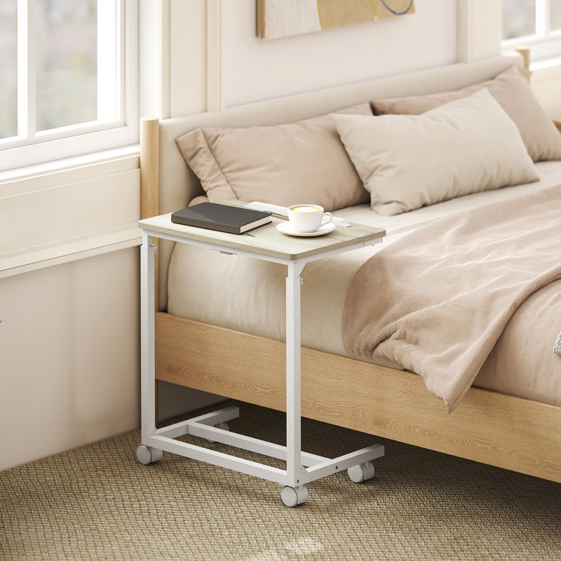 Adjustable Overbed Table C-Shaped Sofa Side Table