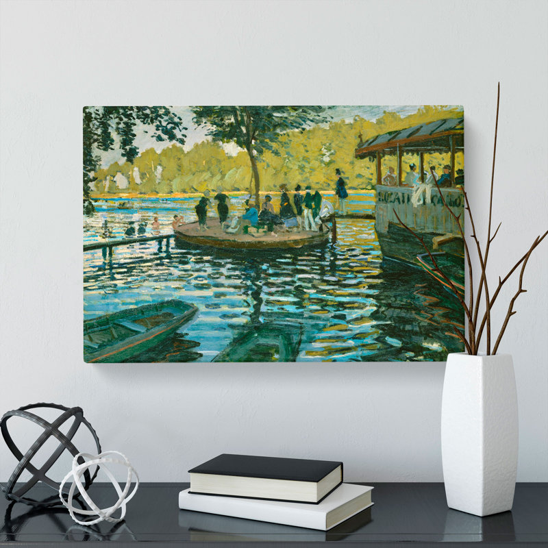 Bain A La Grenouillere by Claude Monet - Wrapped Canvas, 35cm H x 50cm W x 3cm D