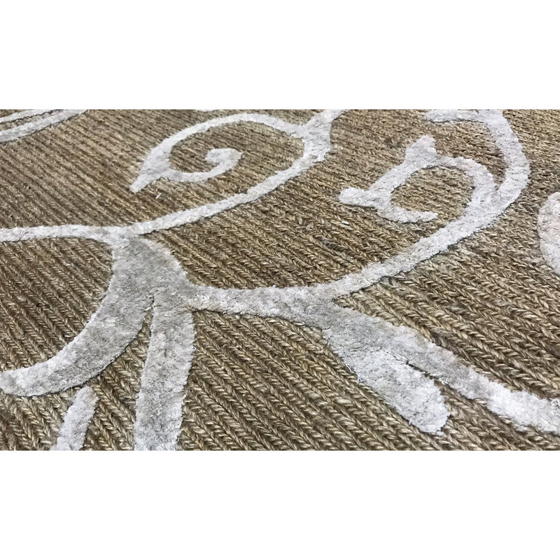 Jute / Sisal Floral Area Rug