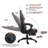 Dowinx Adjustable Ergonomic Swiveling PC & Racing Game Chair with Footrest-92366580