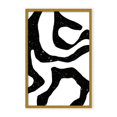 Abstract Black Gems by  - Picture Frame Painting on Paper