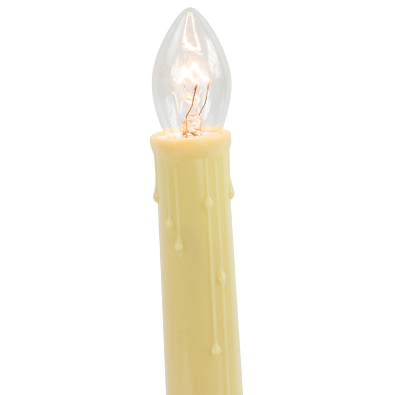 Bougies de Noël Candolier - 9,5 pouces - transparent - ensemble de 4