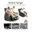 Fauteuil inclinable manuel pivotant en polyuréthane de 41,7 po de largeur avec coussin d'éponge épais-356623285